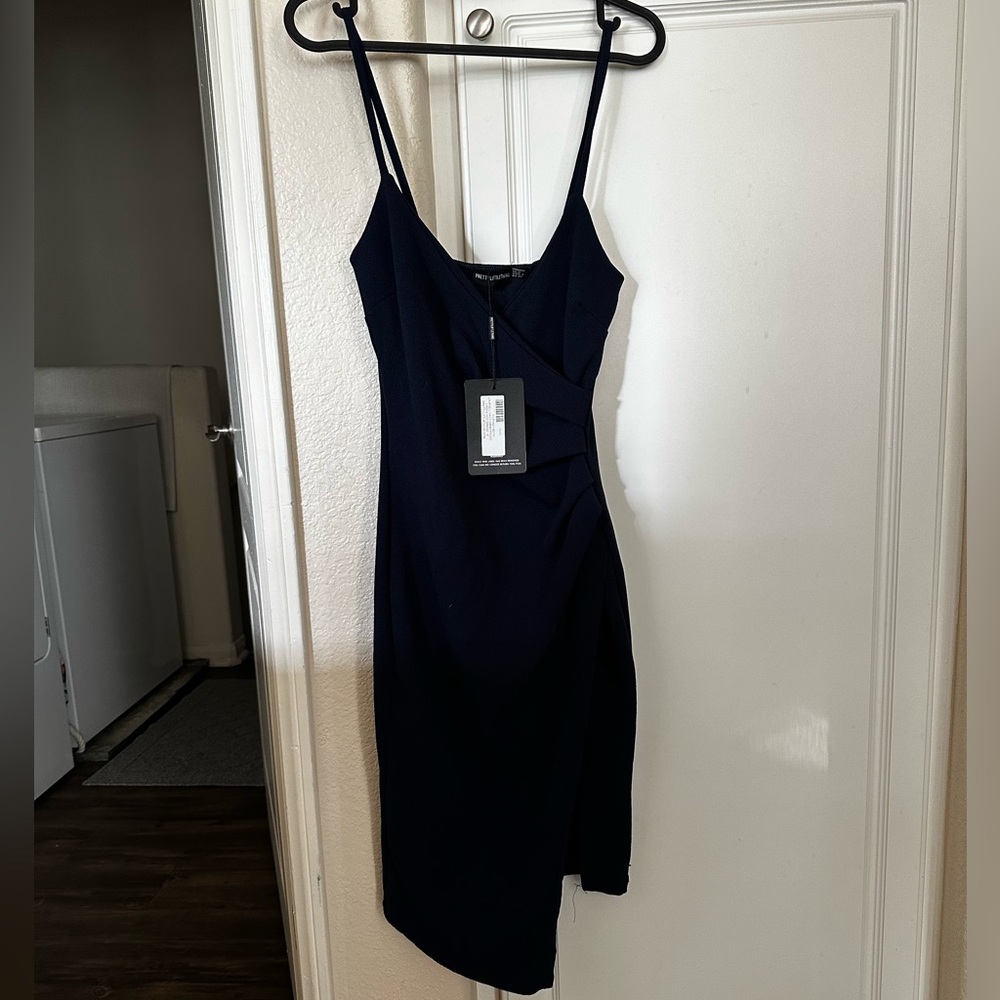 PrettyLittleThing Navy Blue Dress